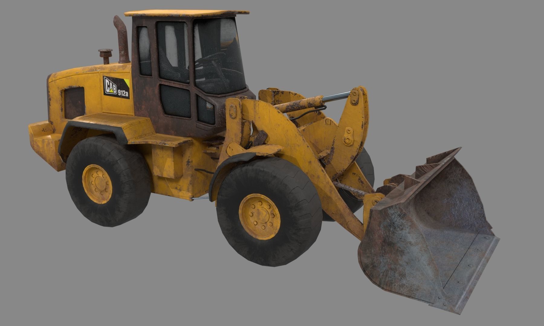Construction Vehicle pack Low-poly 3D model_6