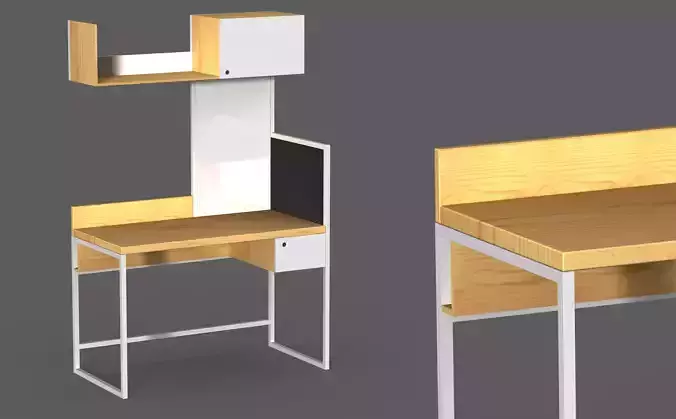Office workstation design  Free 3D model