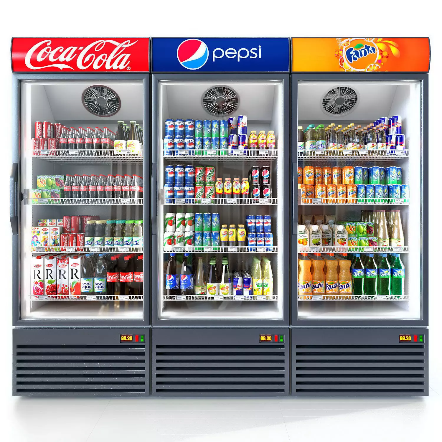 Coca-cola fridge 3D model