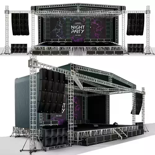 Concert scene 3D model