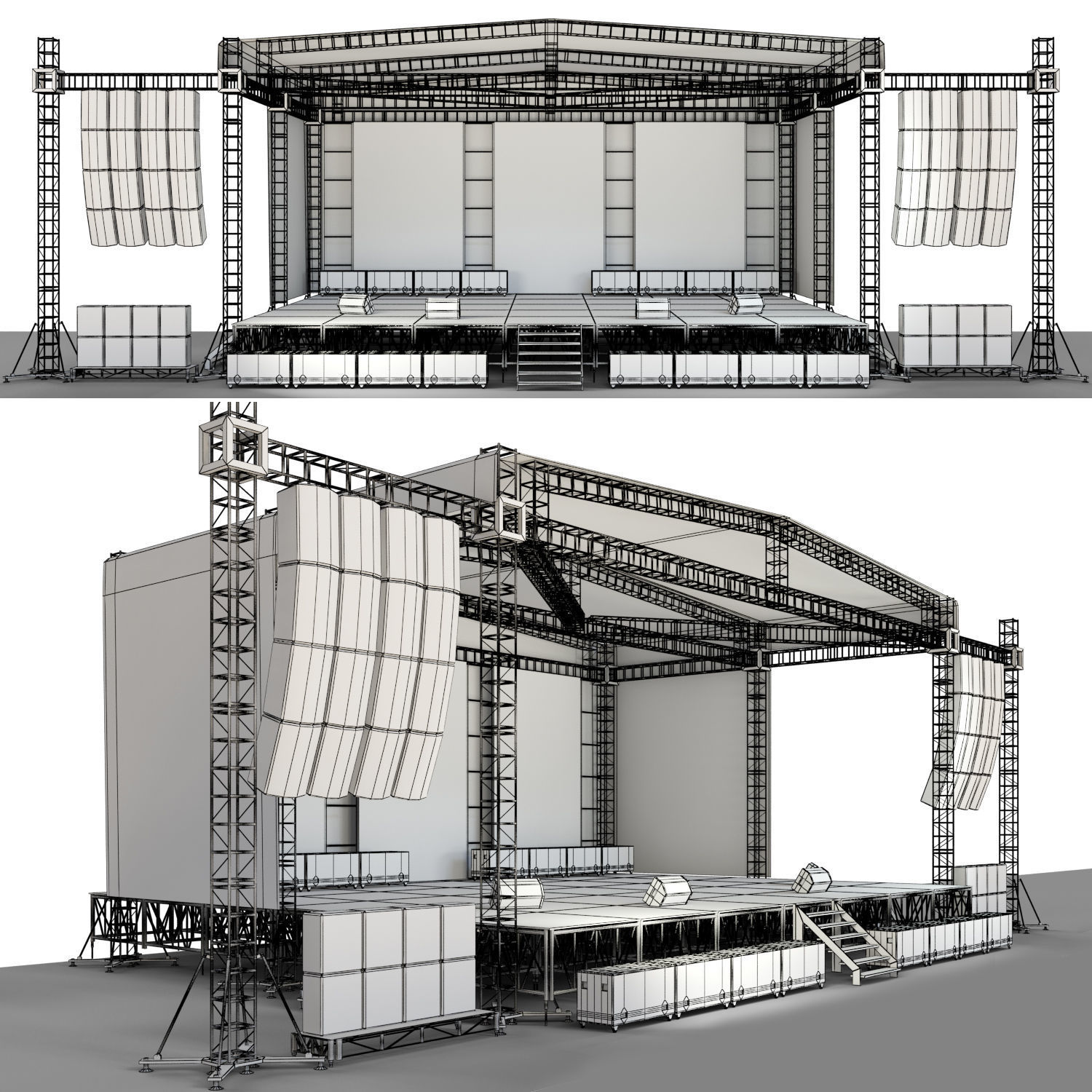 Concert scene 3D model_1