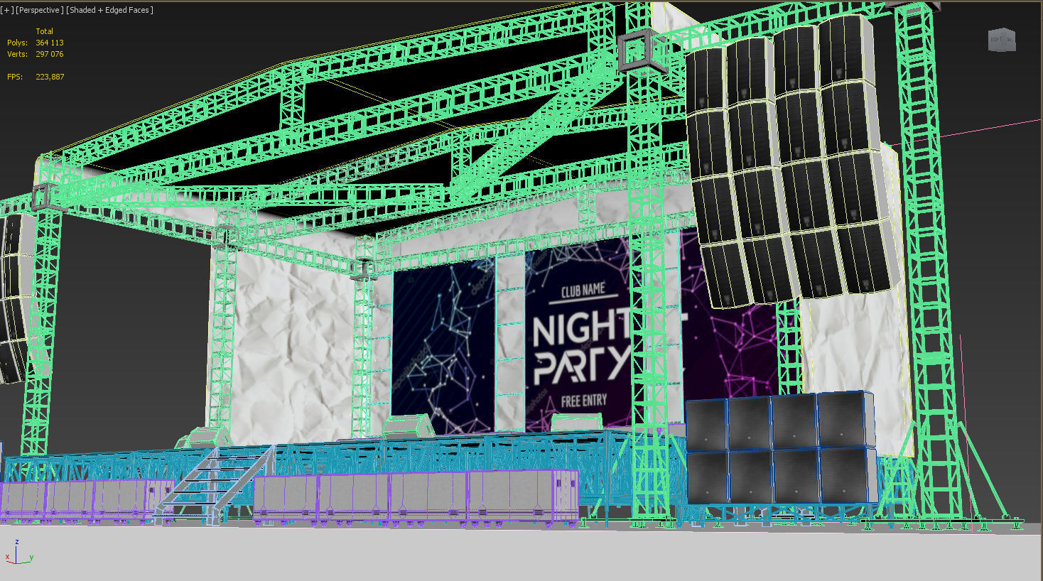 Concert scene 3D model_4