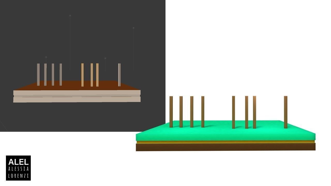 customizable low poly house and tree  SET Low-poly 3D model_17