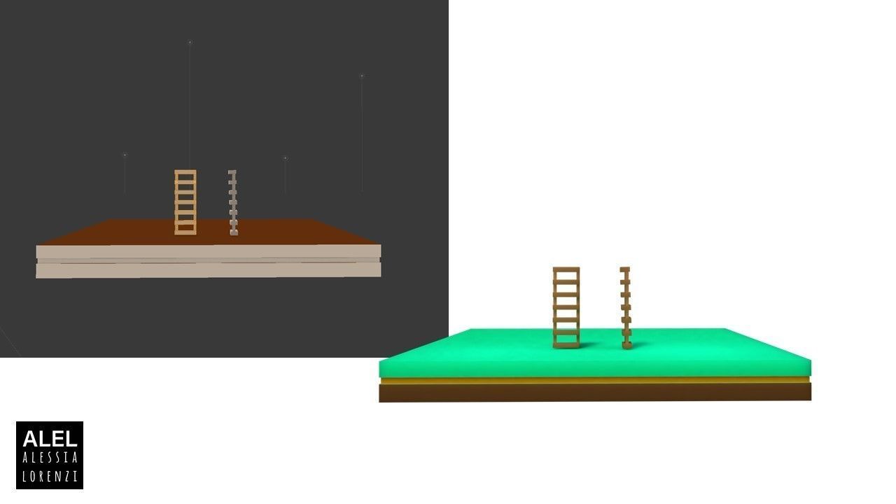 customizable low poly house and tree  SET Low-poly 3D model_16