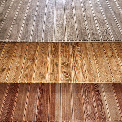 Decking wood planks 3D model