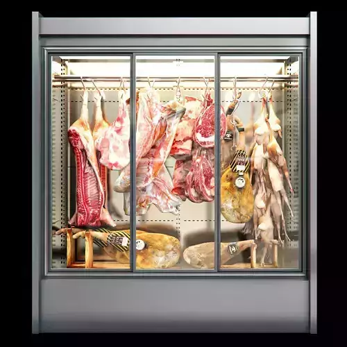 Refrigerator animal carcasses