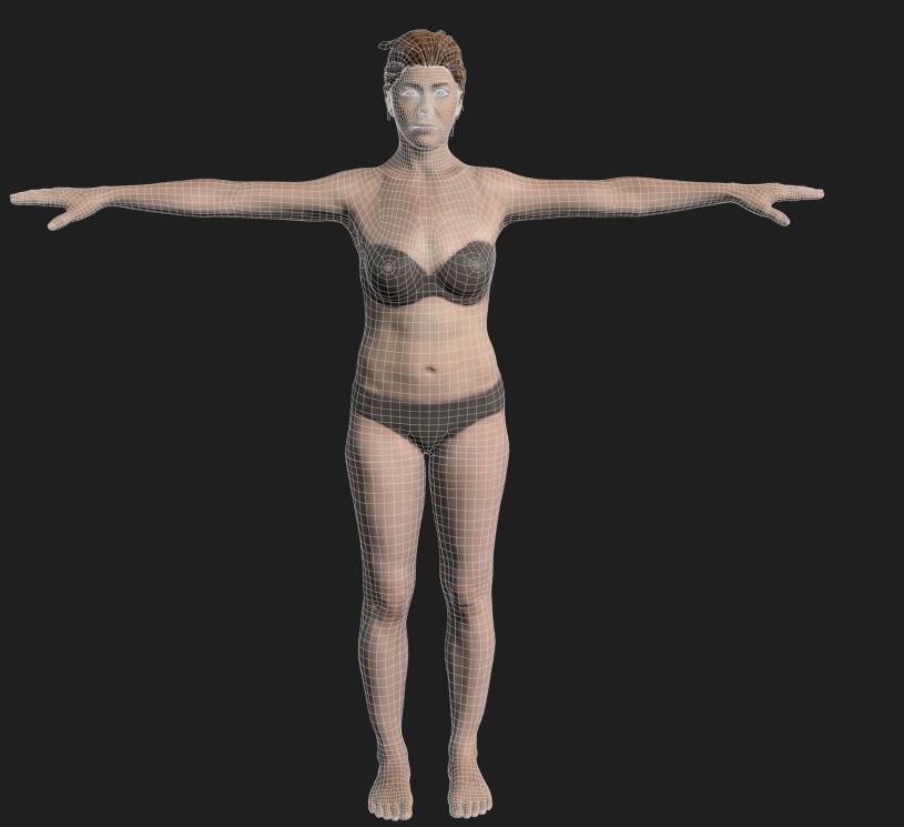 female Drdr  3D model_5