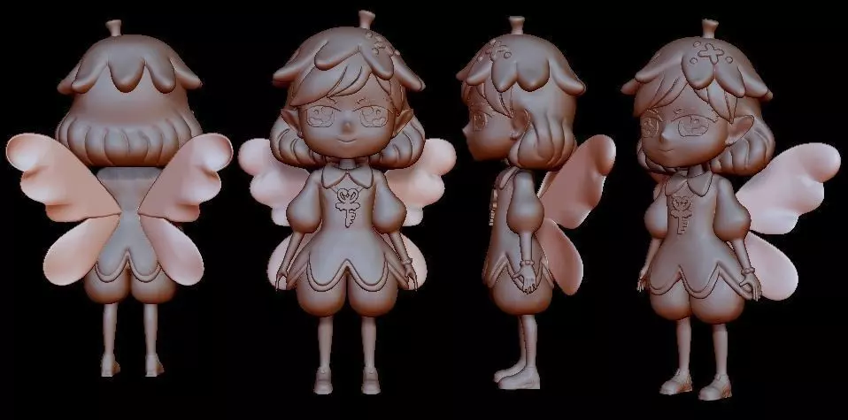 fairy violet 3d modeling 3D print model