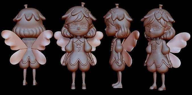 fairy violet 3d modeling 3D print model