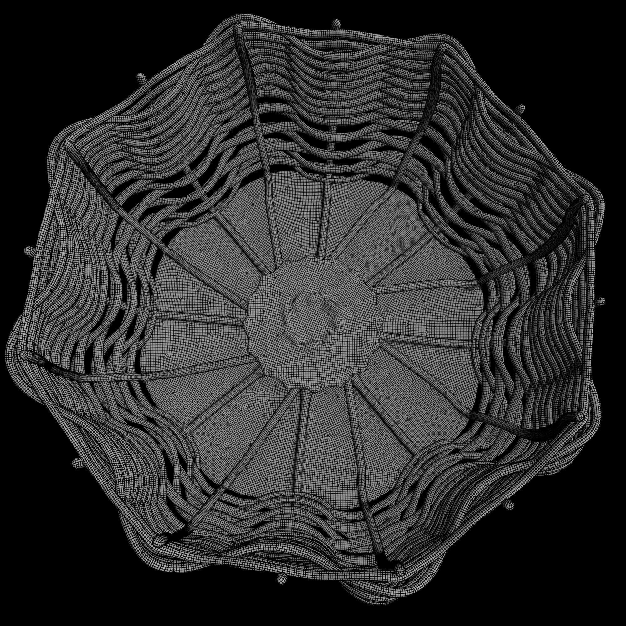 Basket wicker 3D model_4