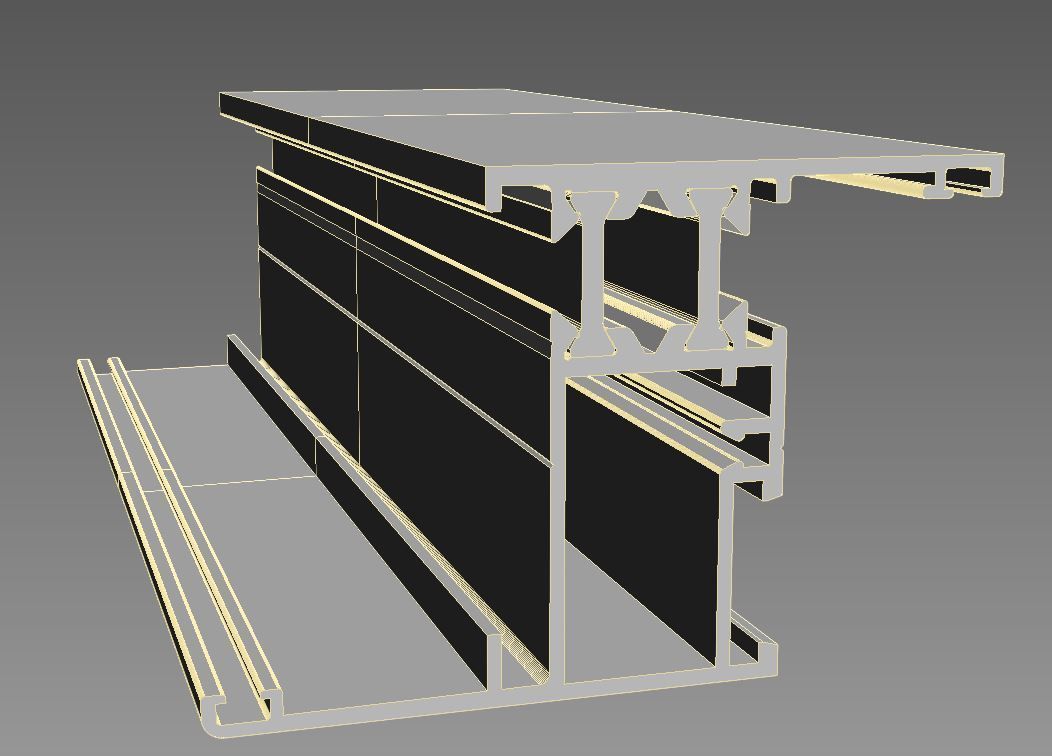 Aluminium profiles 3D model_32