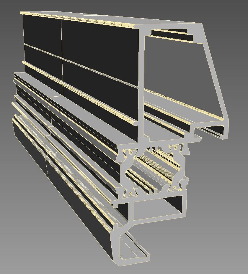 Aluminium profiles 3D model_34