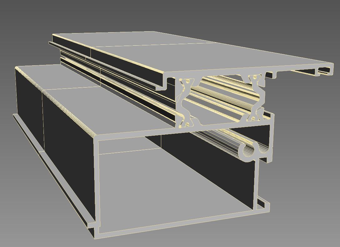 Aluminium profiles 3D model_42
