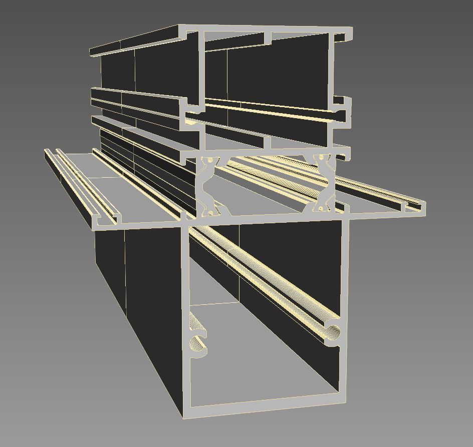Aluminium profiles 3D model_8