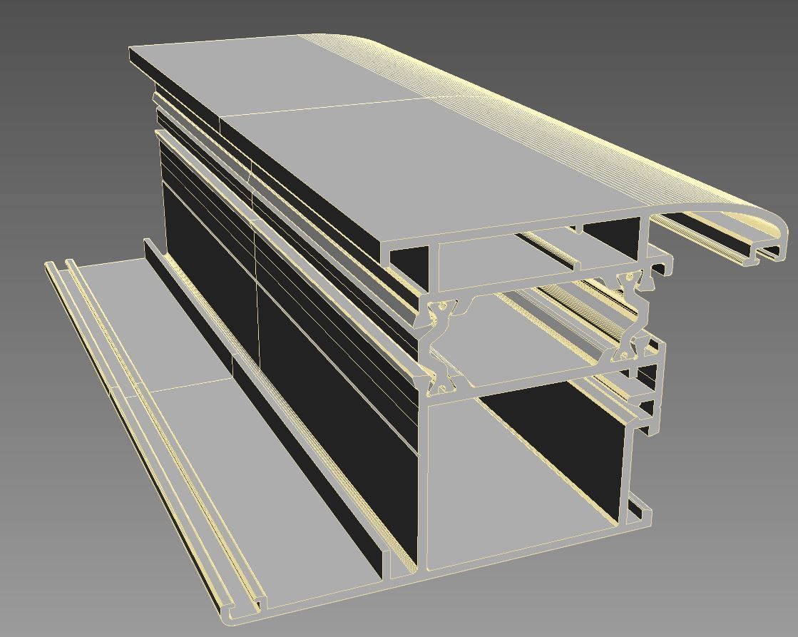 Aluminium profiles 3D model_38