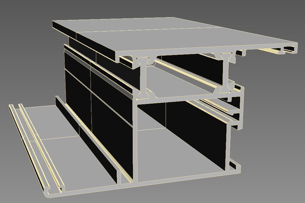 Aluminium profiles 3D model_46