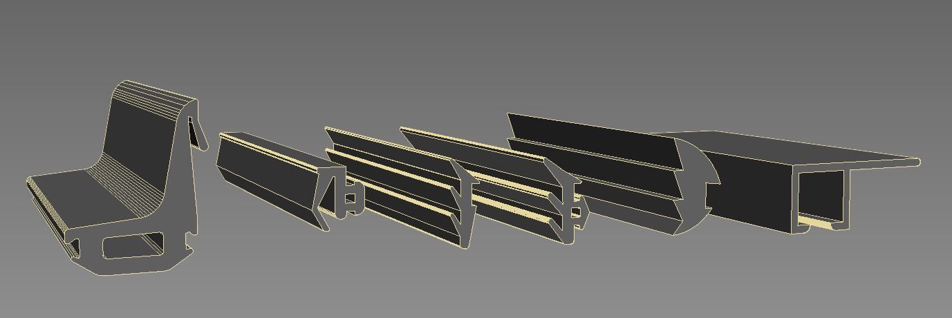 Aluminium profiles 3D model_28