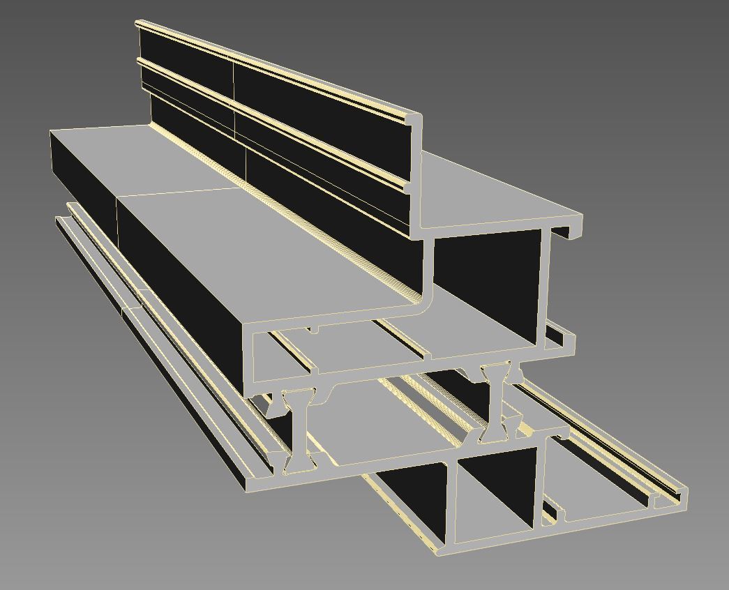 Aluminium profiles 3D model_26