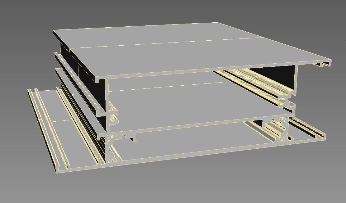 Aluminium profiles 3D model_12