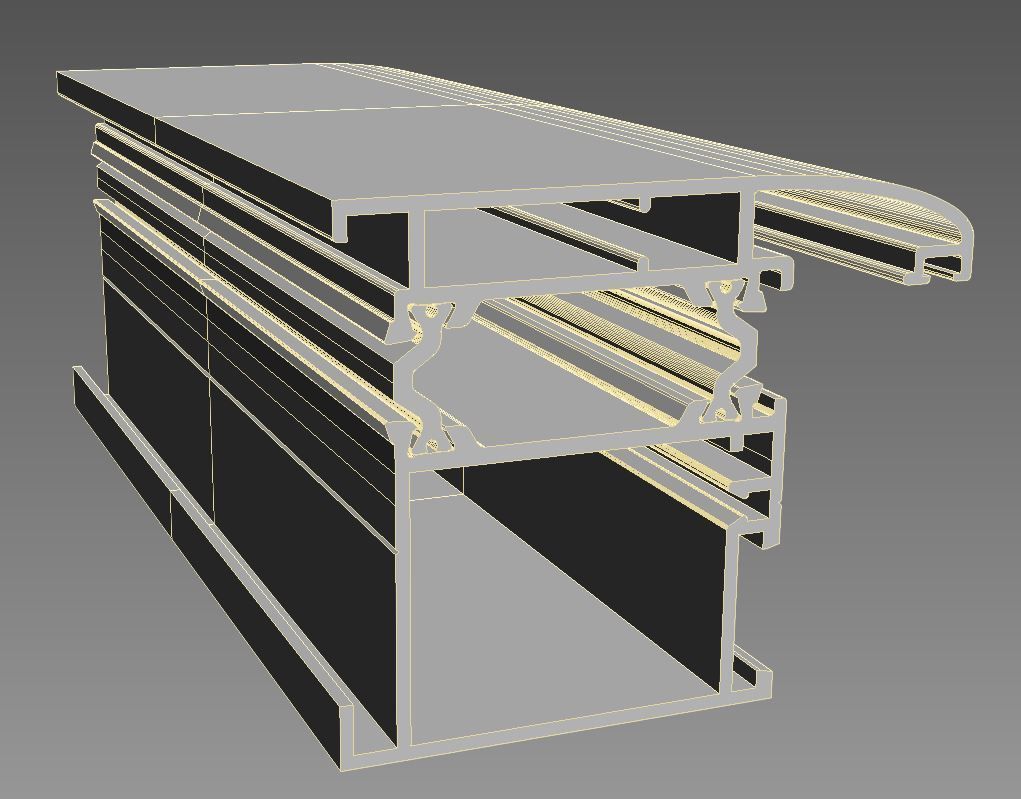 Aluminium profiles 3D model_36