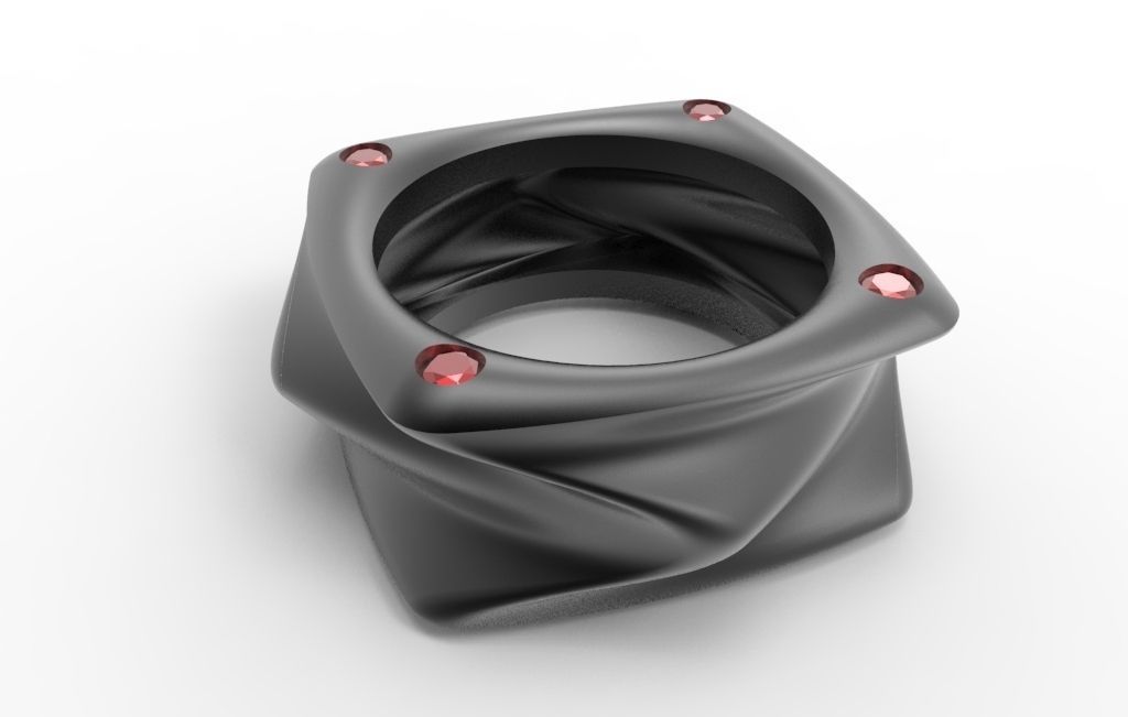 Ring gold 3D print model_1