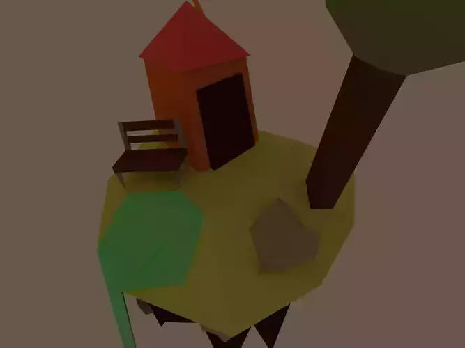 Low Poly origami bird