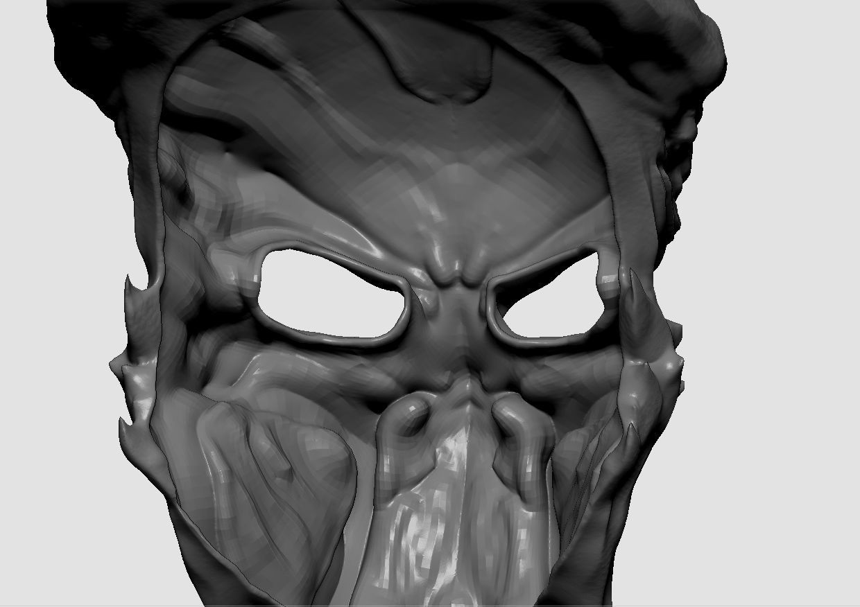 Ceremonial hunter mask 3D print model_6