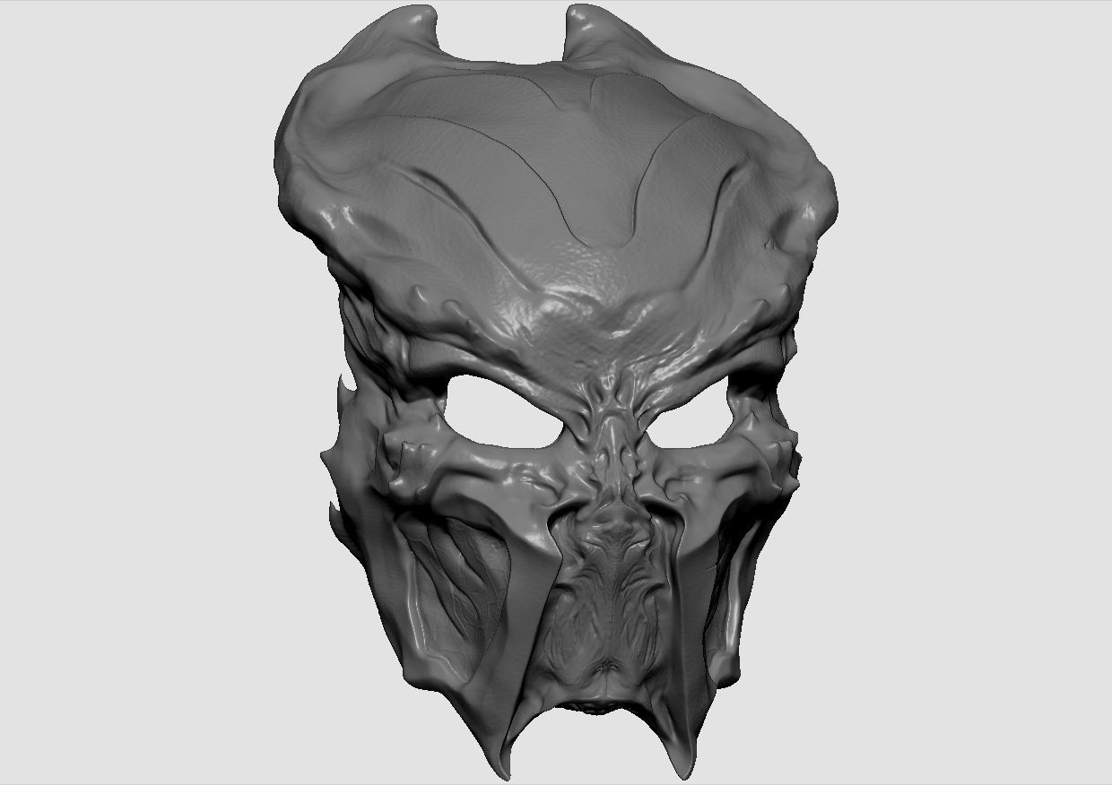 Ceremonial hunter mask 3D print model_5