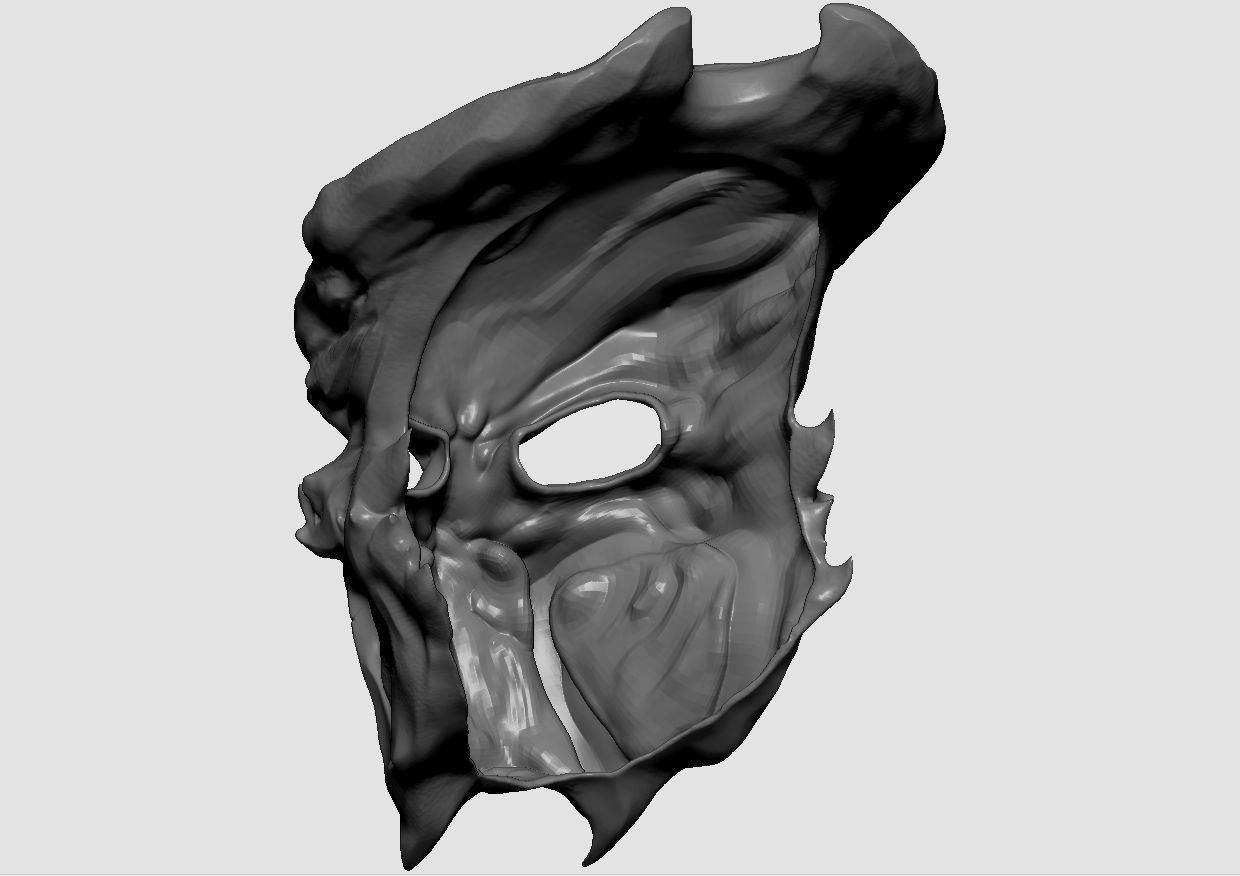 Ceremonial hunter mask 3D print model_13