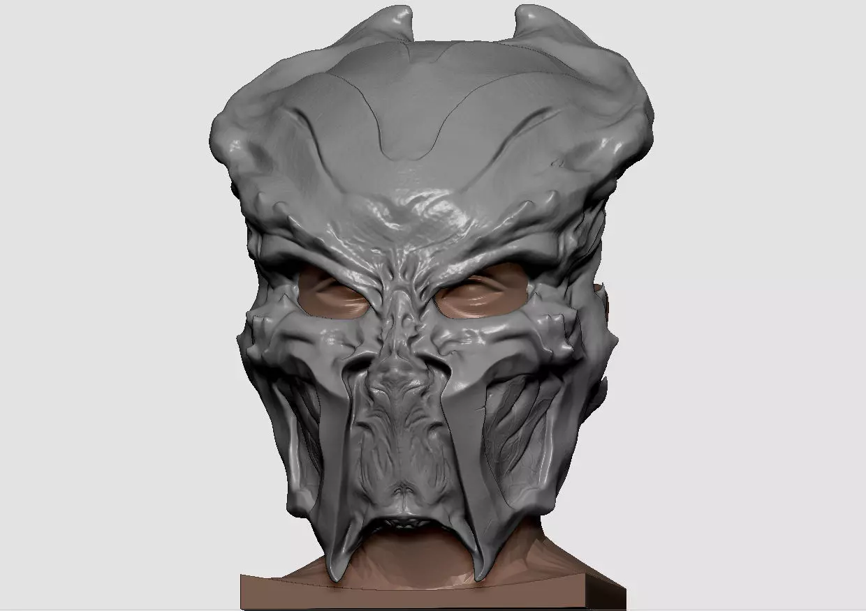Ceremonial hunter mask 3D print model_0