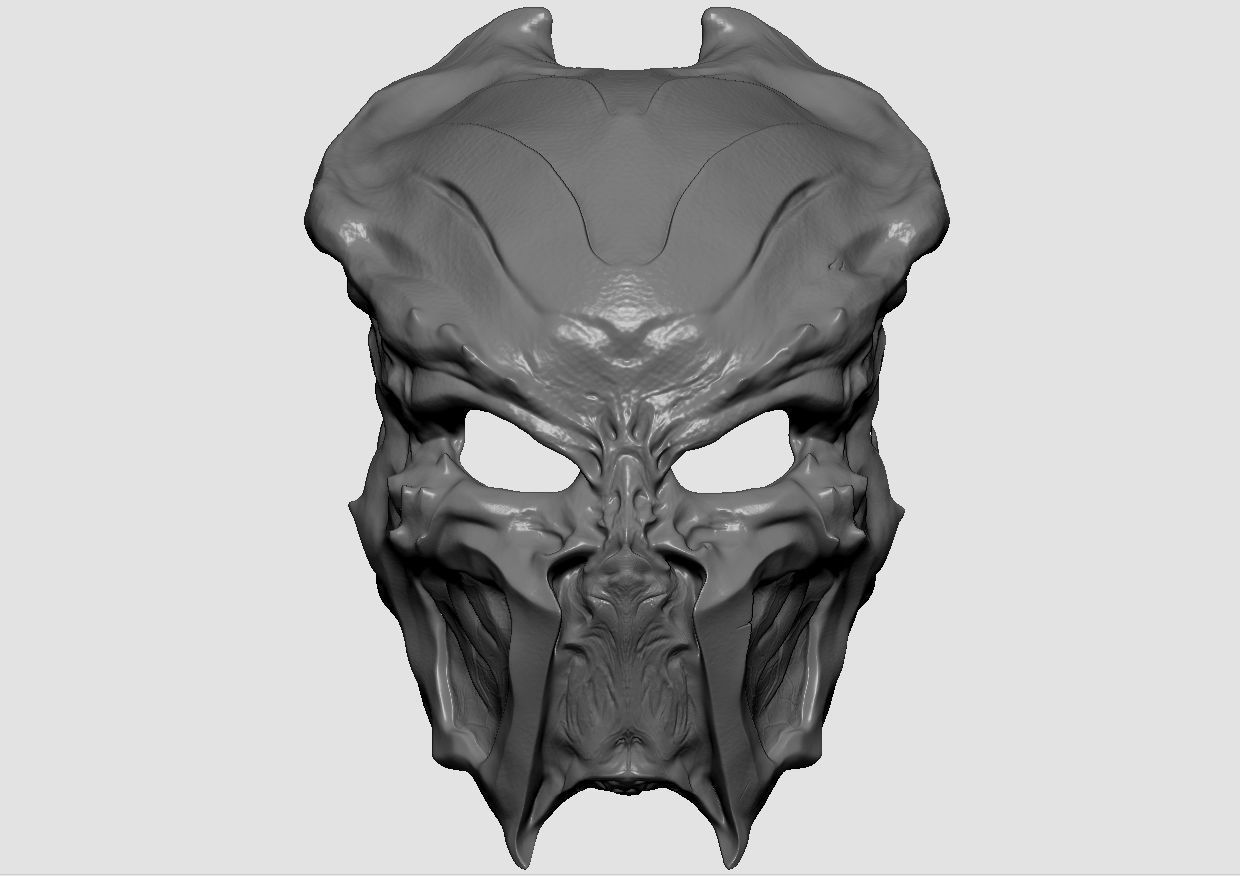 Ceremonial hunter mask 3D print model_10