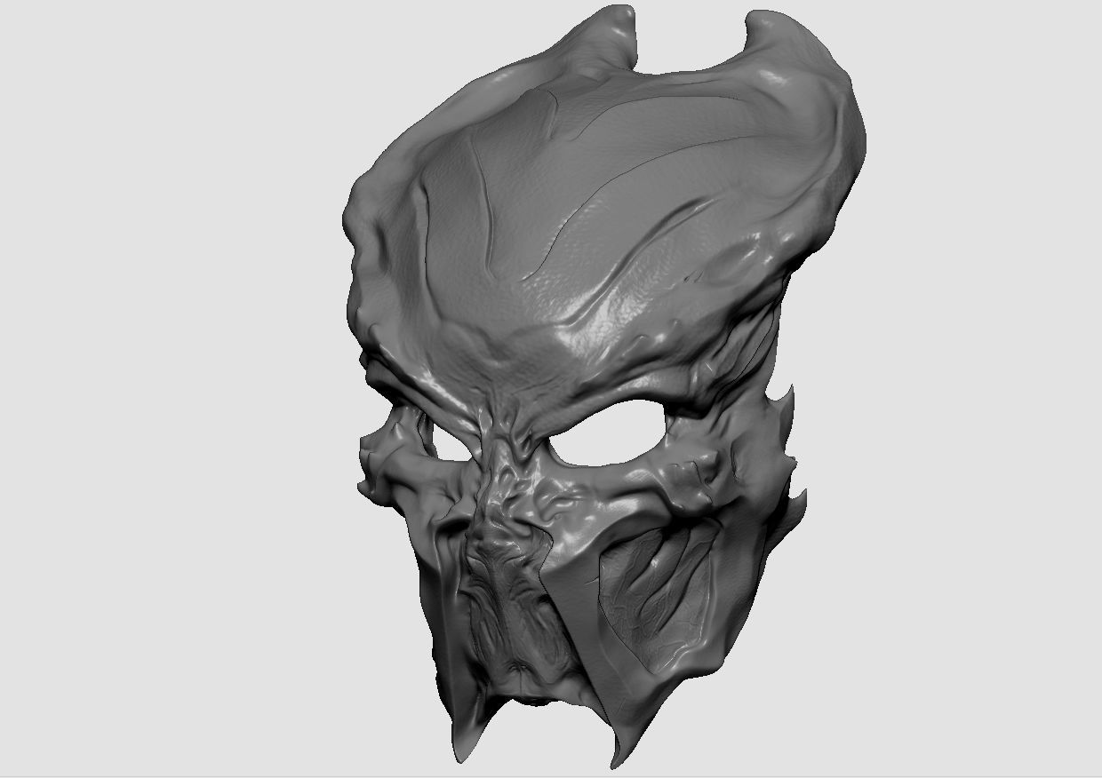 Ceremonial hunter mask 3D print model_12