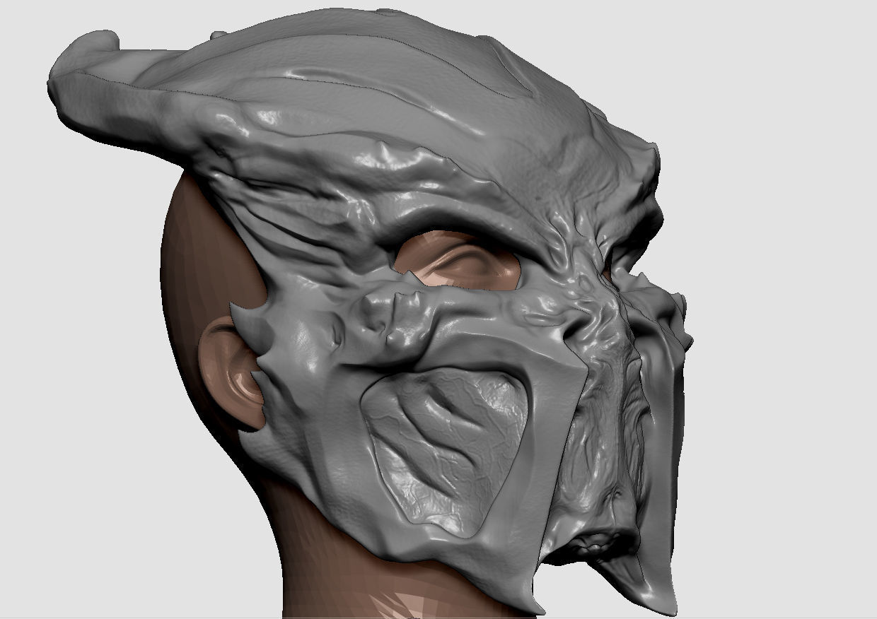 Ceremonial hunter mask 3D print model_1