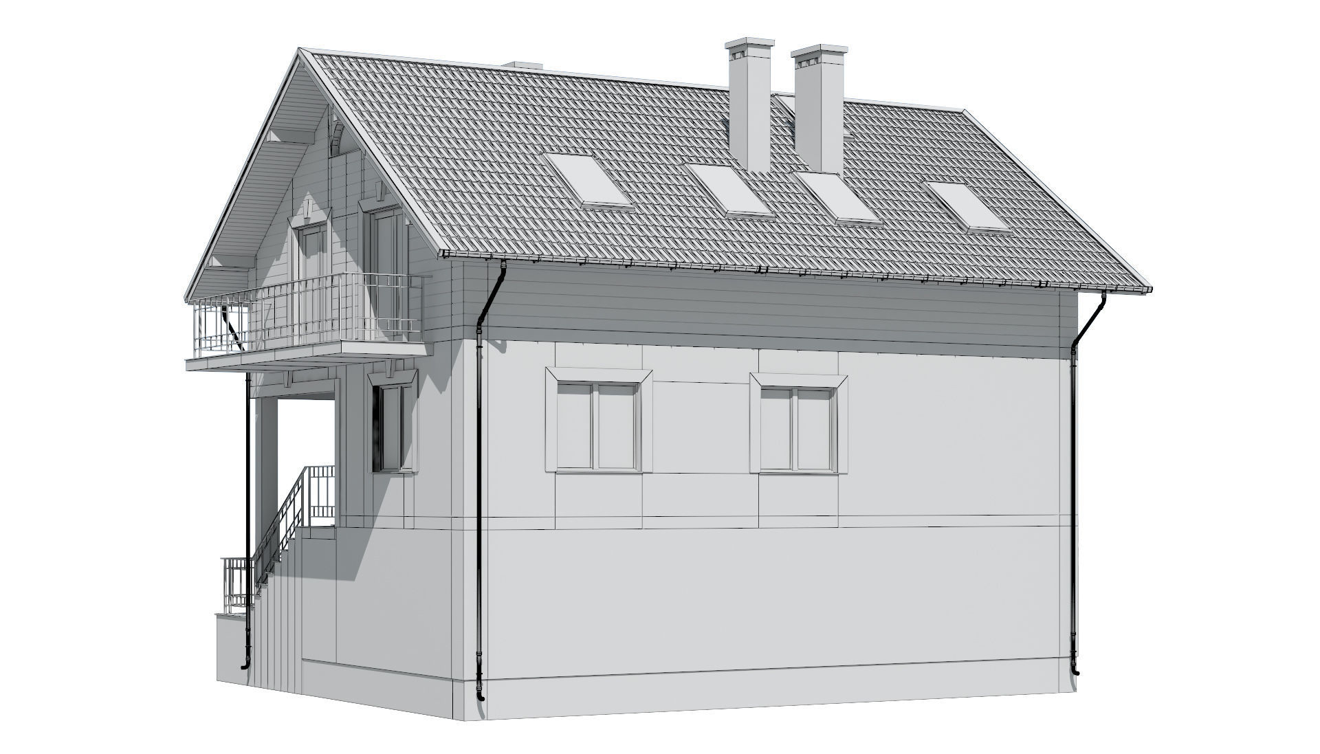 Cottage 025 3D model_6