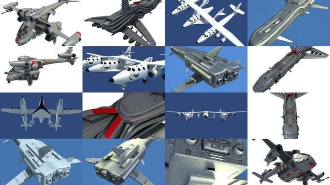 SciFi SpaceShips 3D Models 3D Model Collection
