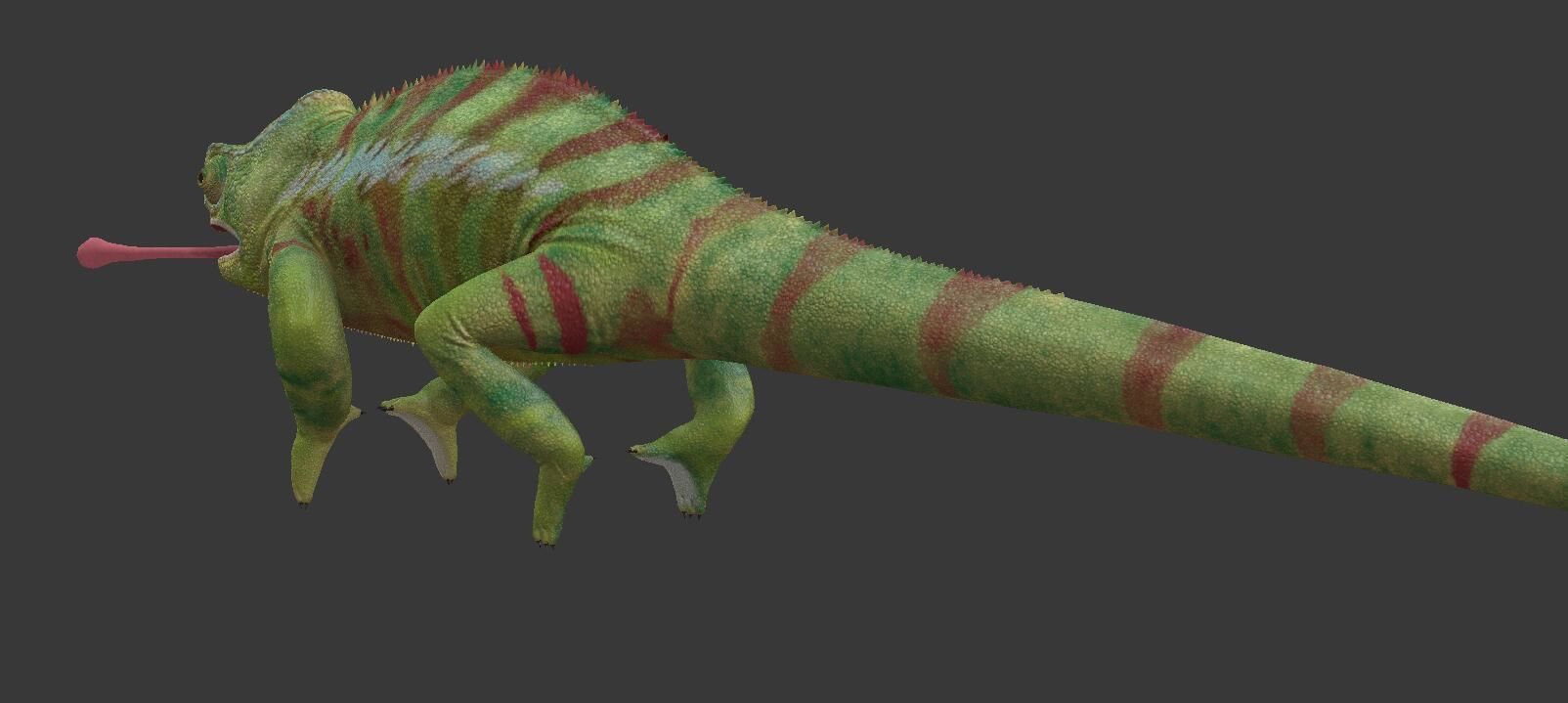 Chameleon Low-poly 3D model_4