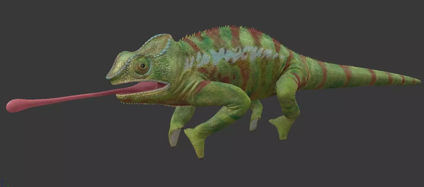 Chameleon Low-poly 3D model_0