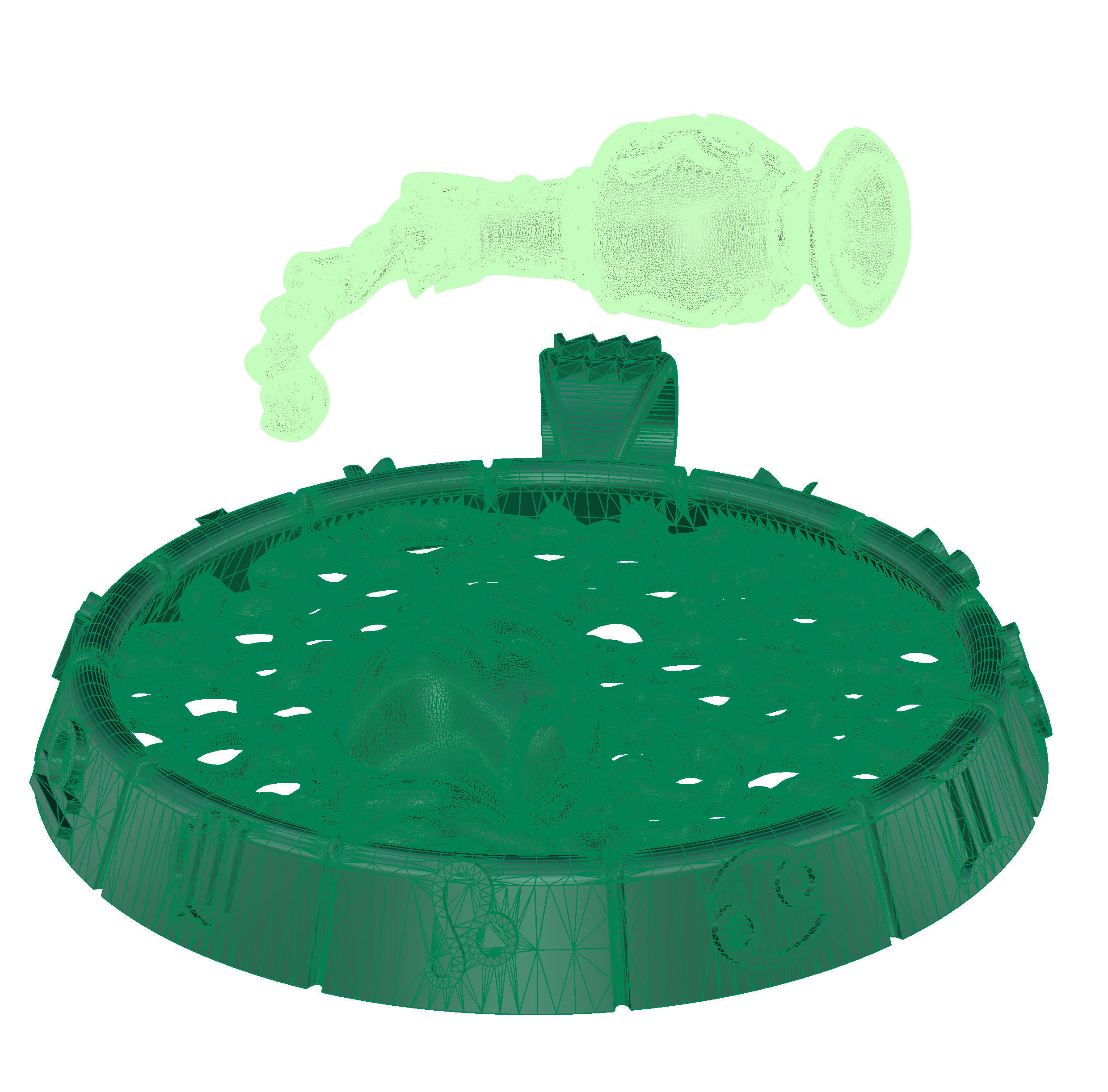 Zodiac sign Aquarius Pendant 3D print model_9