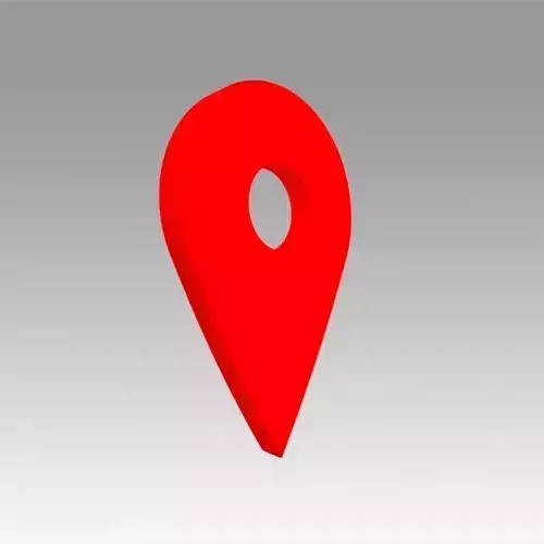 Map pointer Low-poly 3D model