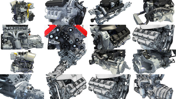 Car Engine 3D Models 3D Model Collection