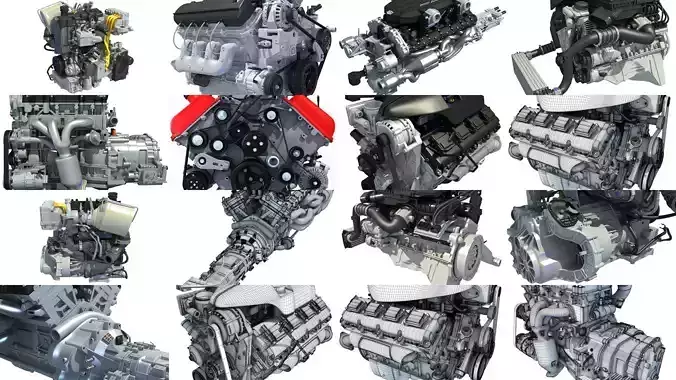 Car Engine 3D Models 3D Model Collection