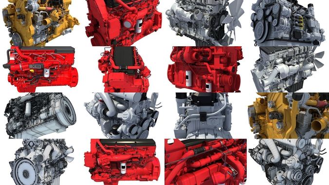 Truck Engine 3D Models 3D Model Collection