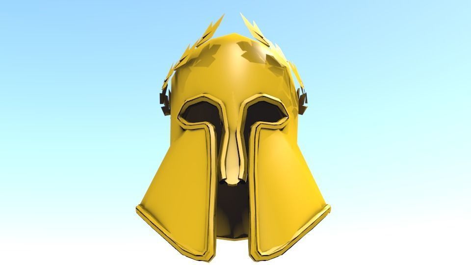 THE GOLD HELMET OF ATHENS Low-poly 3D model_2