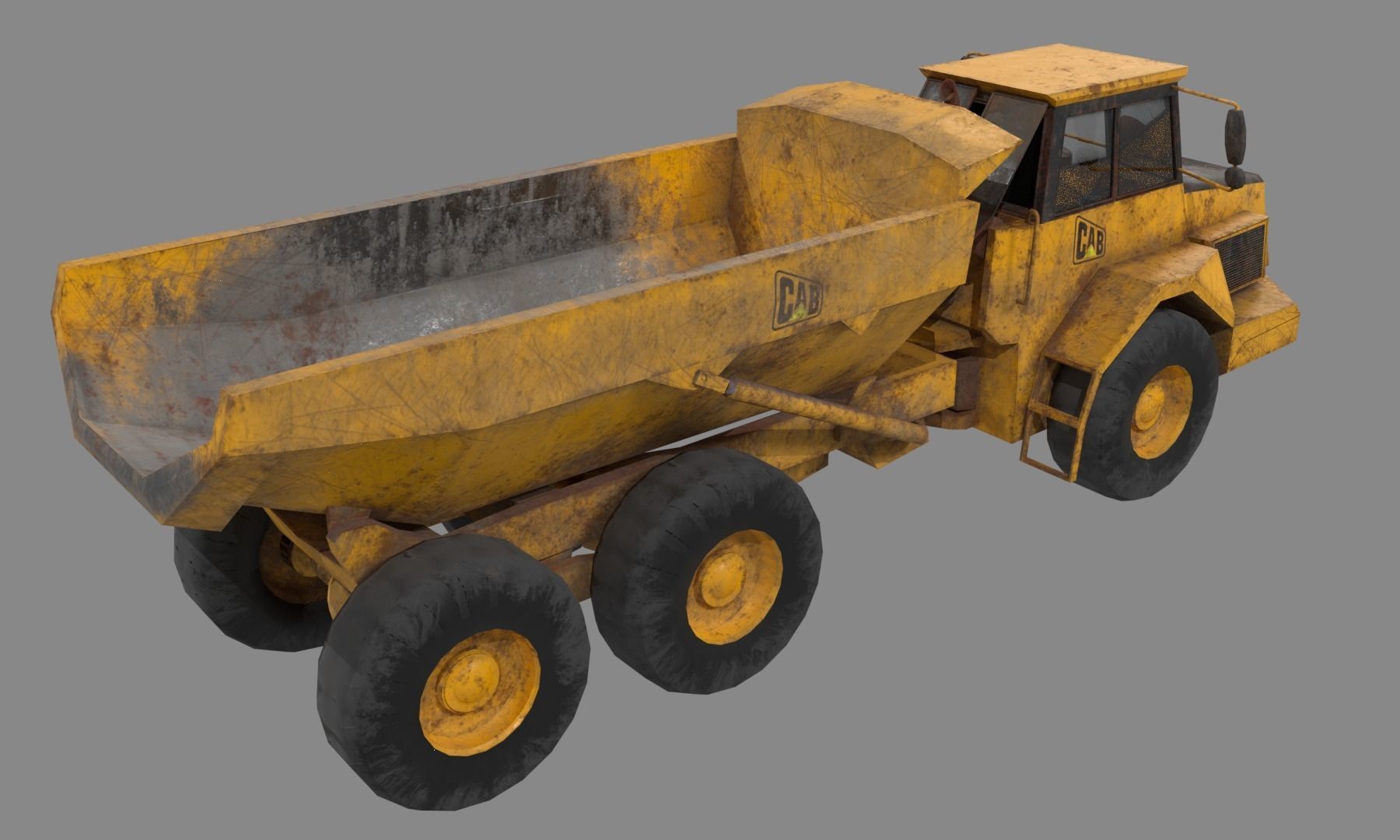 Dump truck low poly Low-poly 3D model_1