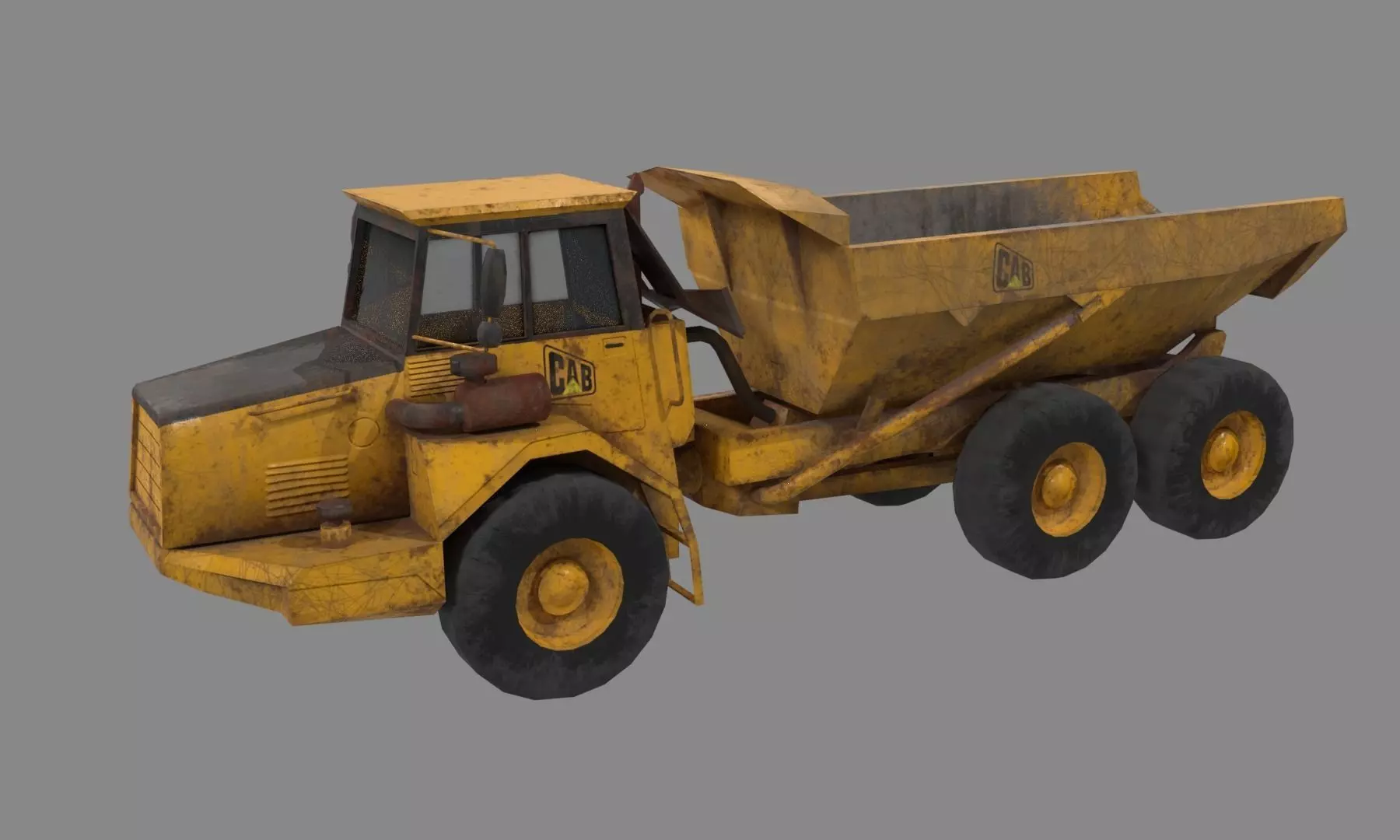 Dump truck low poly Low-poly 3D model_0