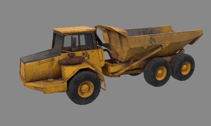 Dump truck low poly Low-poly 3D model