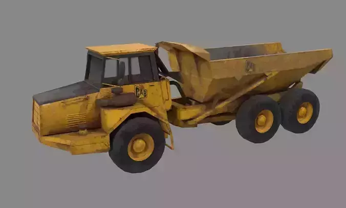 Dump truck low poly Low-poly 3D model
