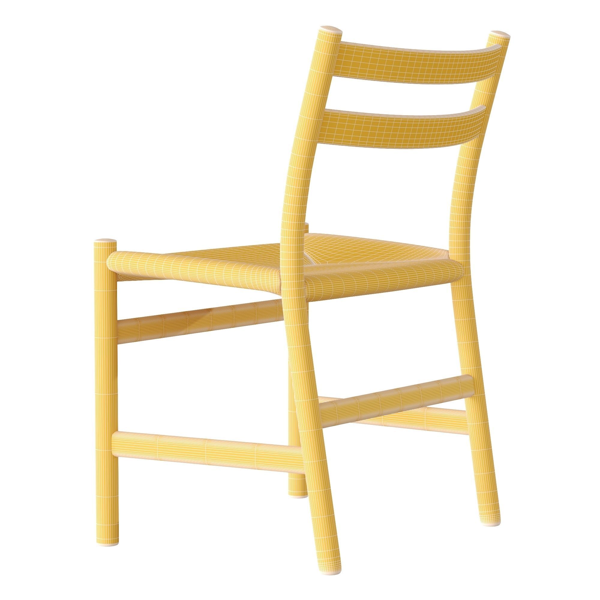 Carl Hansen SH900 and CH47 Dining Set 3D model_5