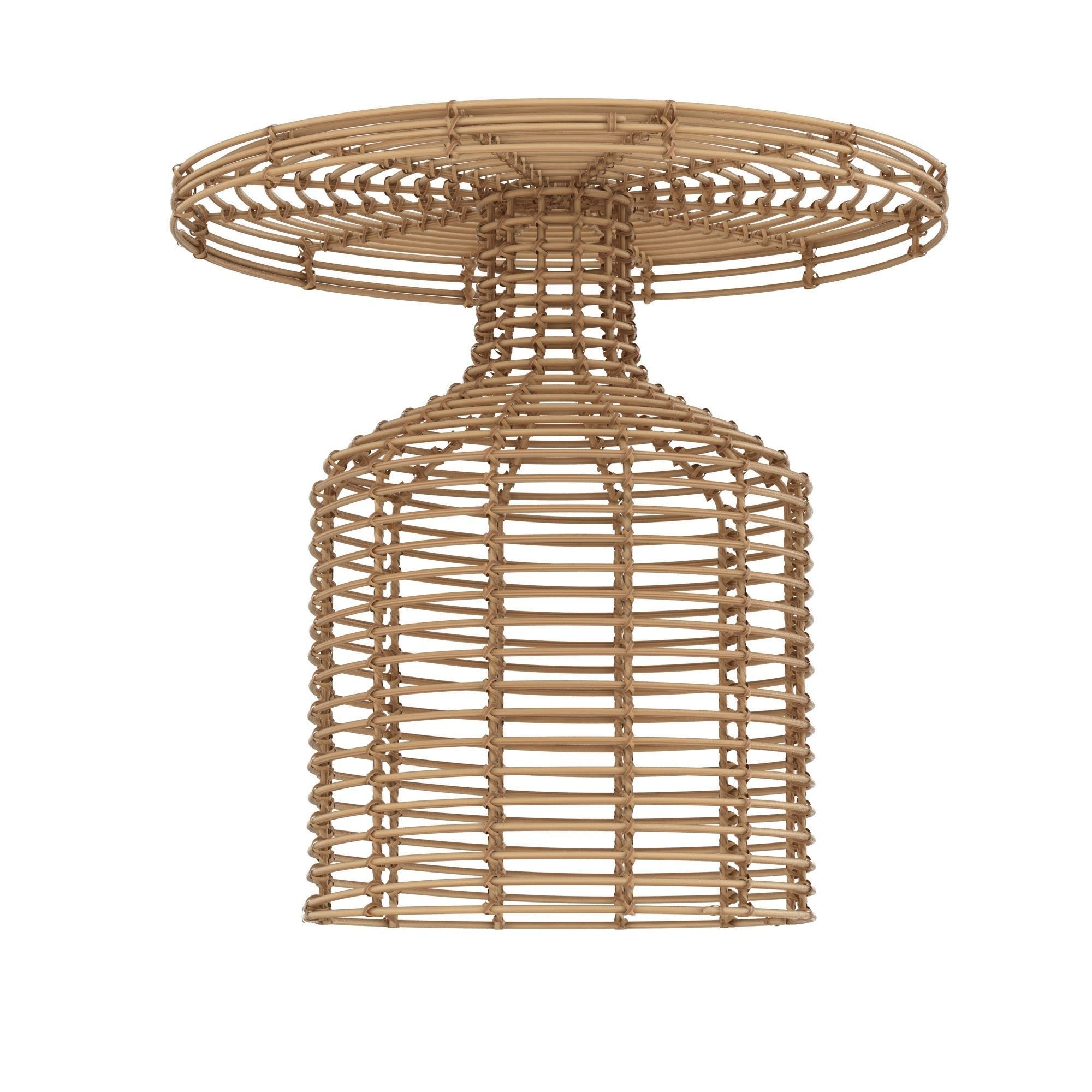 House doctor rattan side table nature 3D model