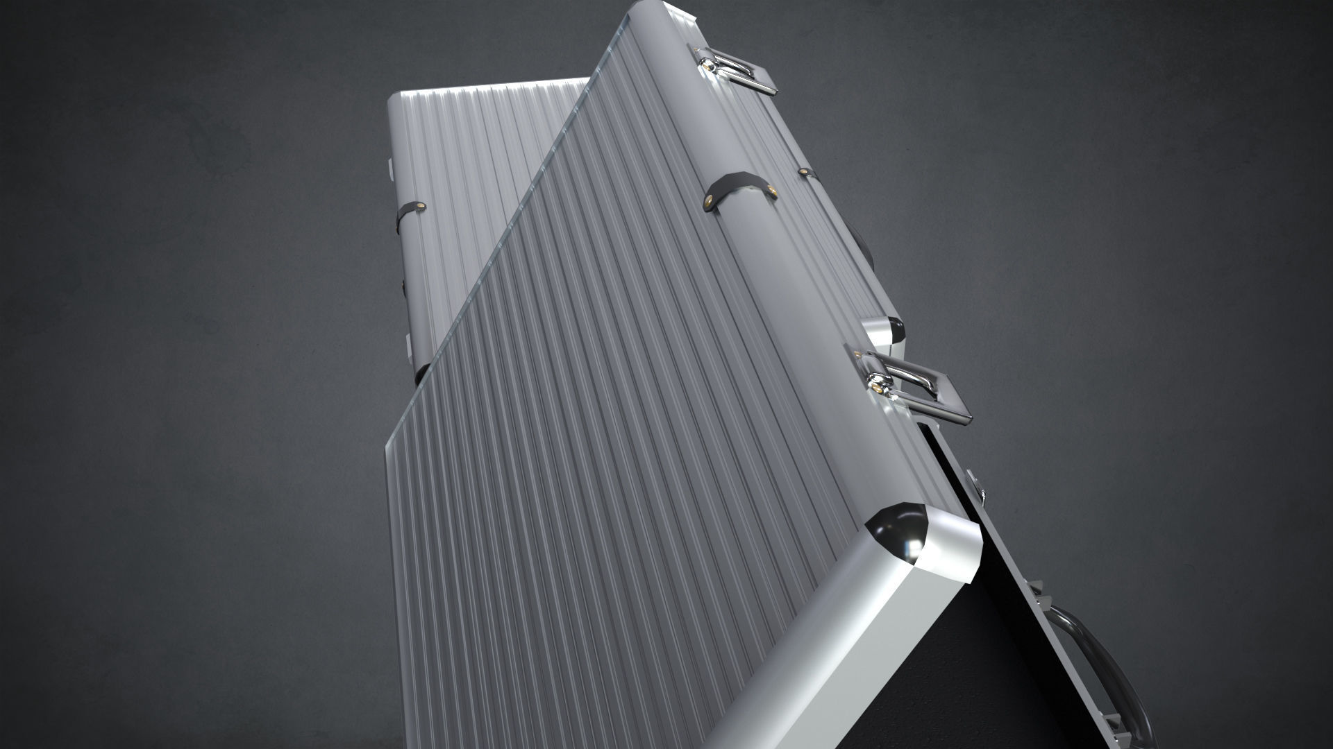 Two Briefcases Low-poly 3D model_6